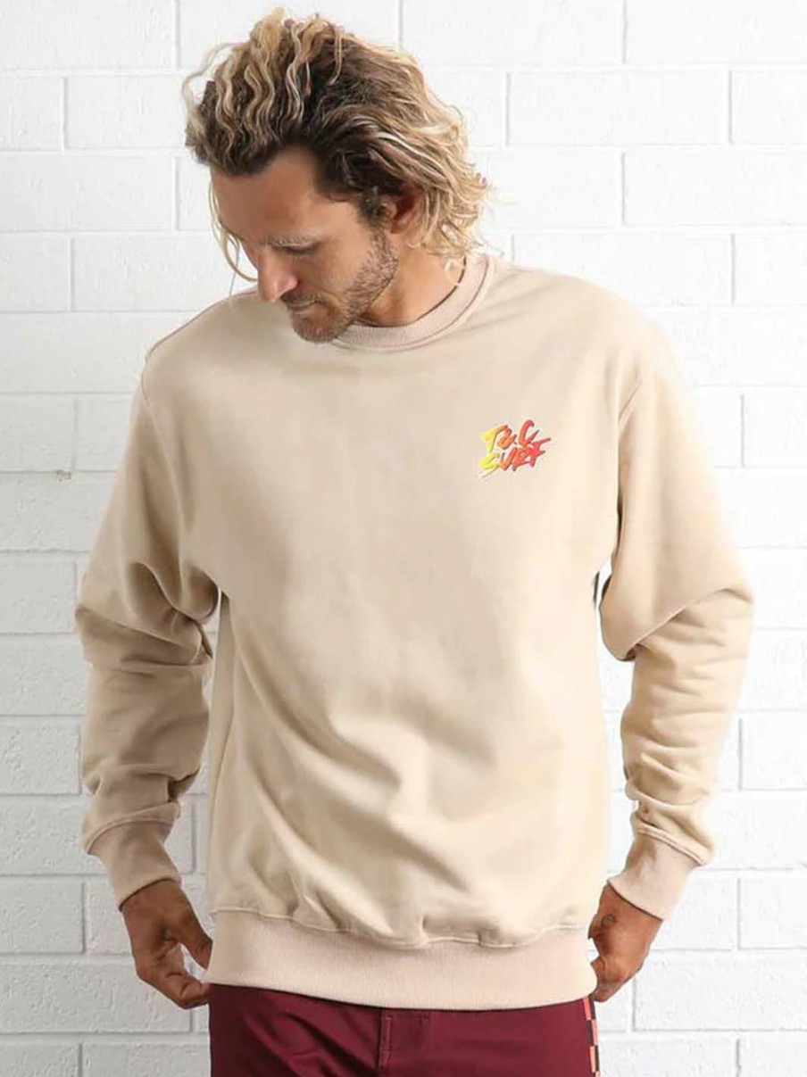 Hoodies * | T&C Surf Australia Border Check Crew Pullover Fire Sale