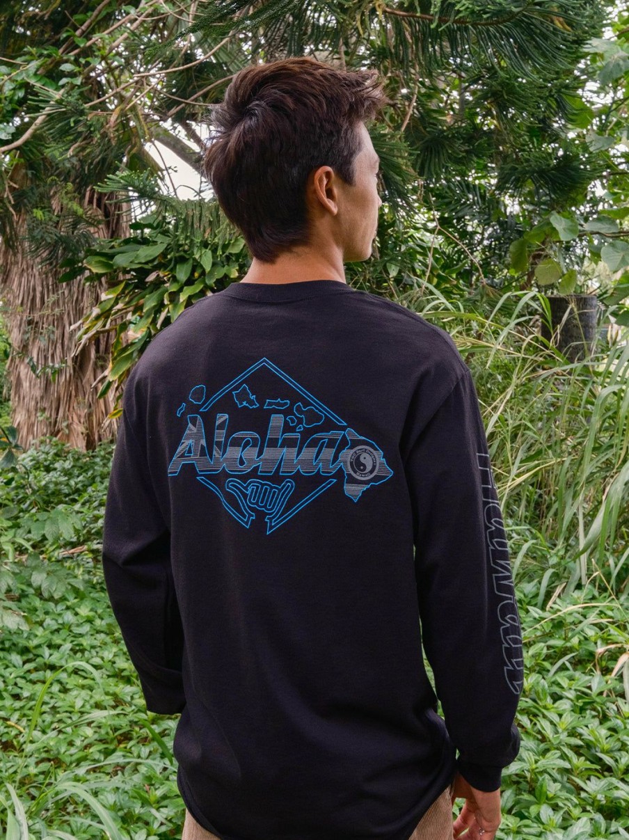 Tees * | T&C Surf Aloha Flag Shaka Long Sleeve Cheap