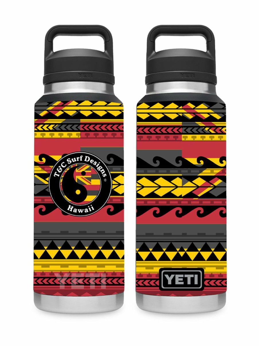 Accessories * | T&C Surf 36 Oz Tribal Rambler Yeti Bottle With Chug Cap Less Expensive