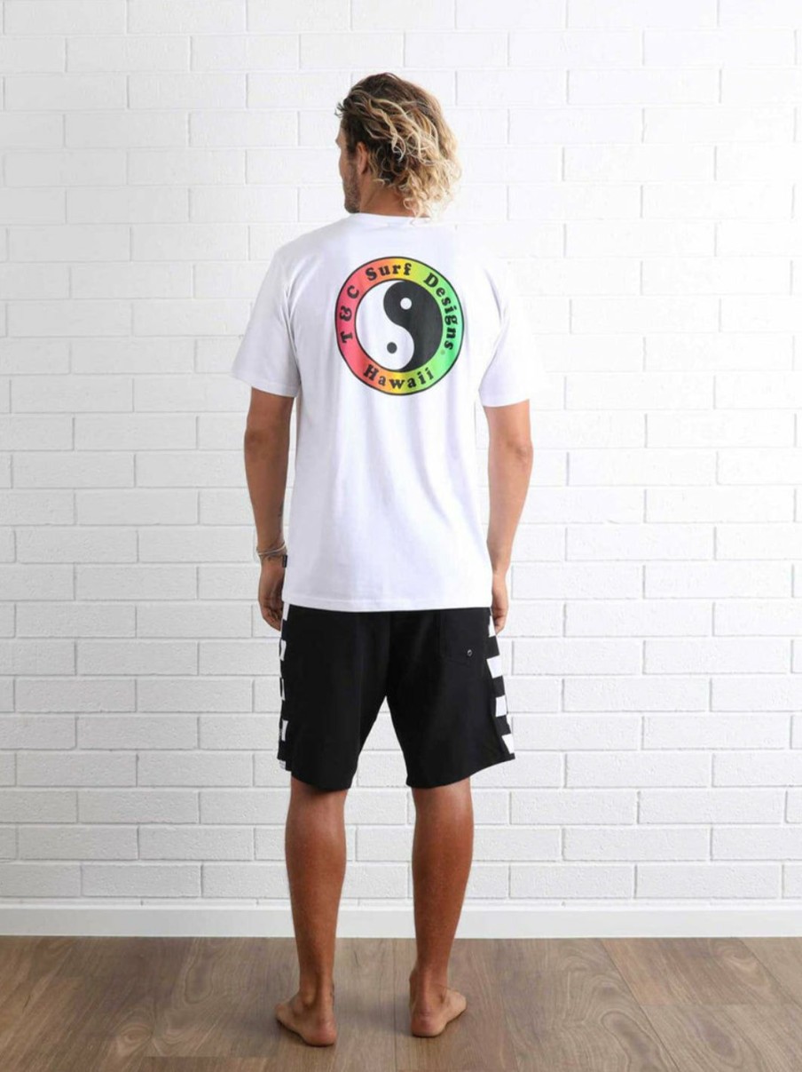 Tees * | T&C Surf Australia Og Logo Tee White Fade Wholesale