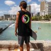 Tanks & Shorts * | T&C Surf Australia Og Logo Muscle Black Fade Tee New