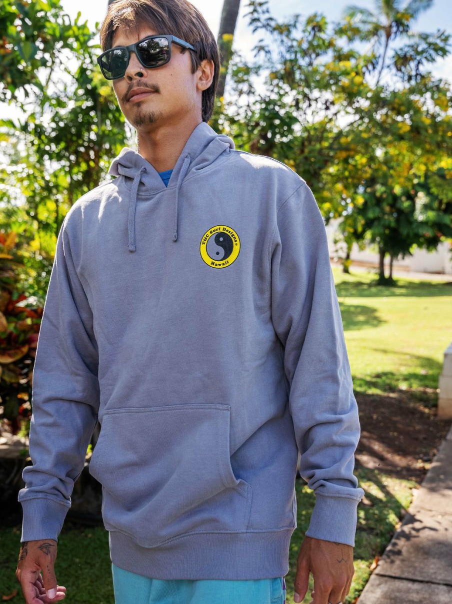 Hoodies * | T&C Surf Europe Yin Yang Hoodie Lava Grey Fashionable