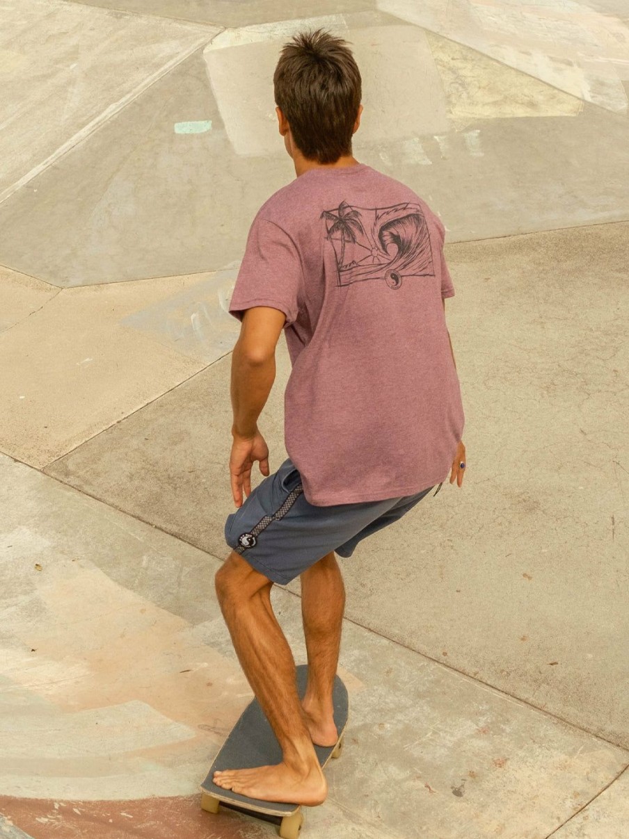 Tees * | T&C Surf Sketch Diamond Head Wave Jersey Tee Sale Online