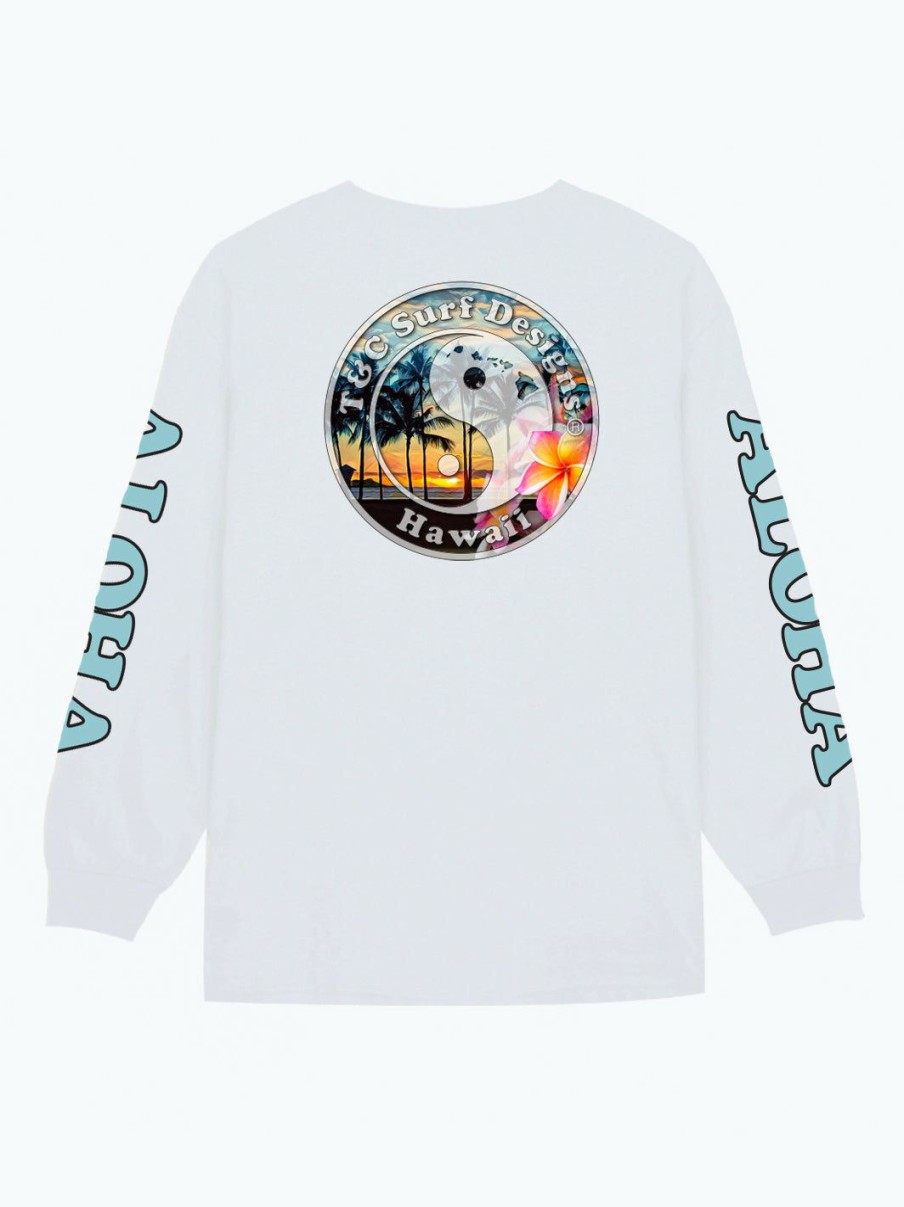 Tees * | T&C Surf Plumeria Sunset Long Sleeve Fashion