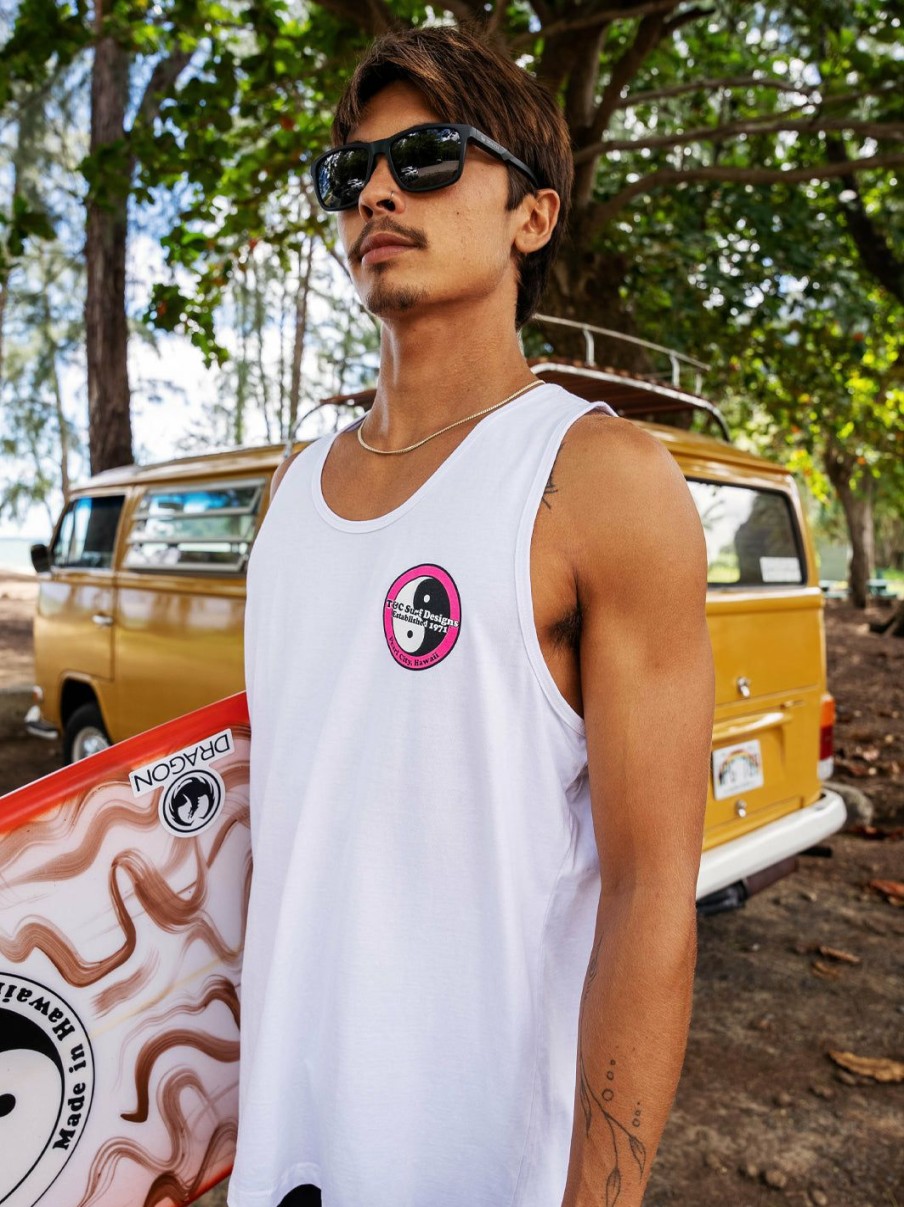 Tanks & Shorts * | T&C Surf Standard Logo Neon Tank New Arrivals