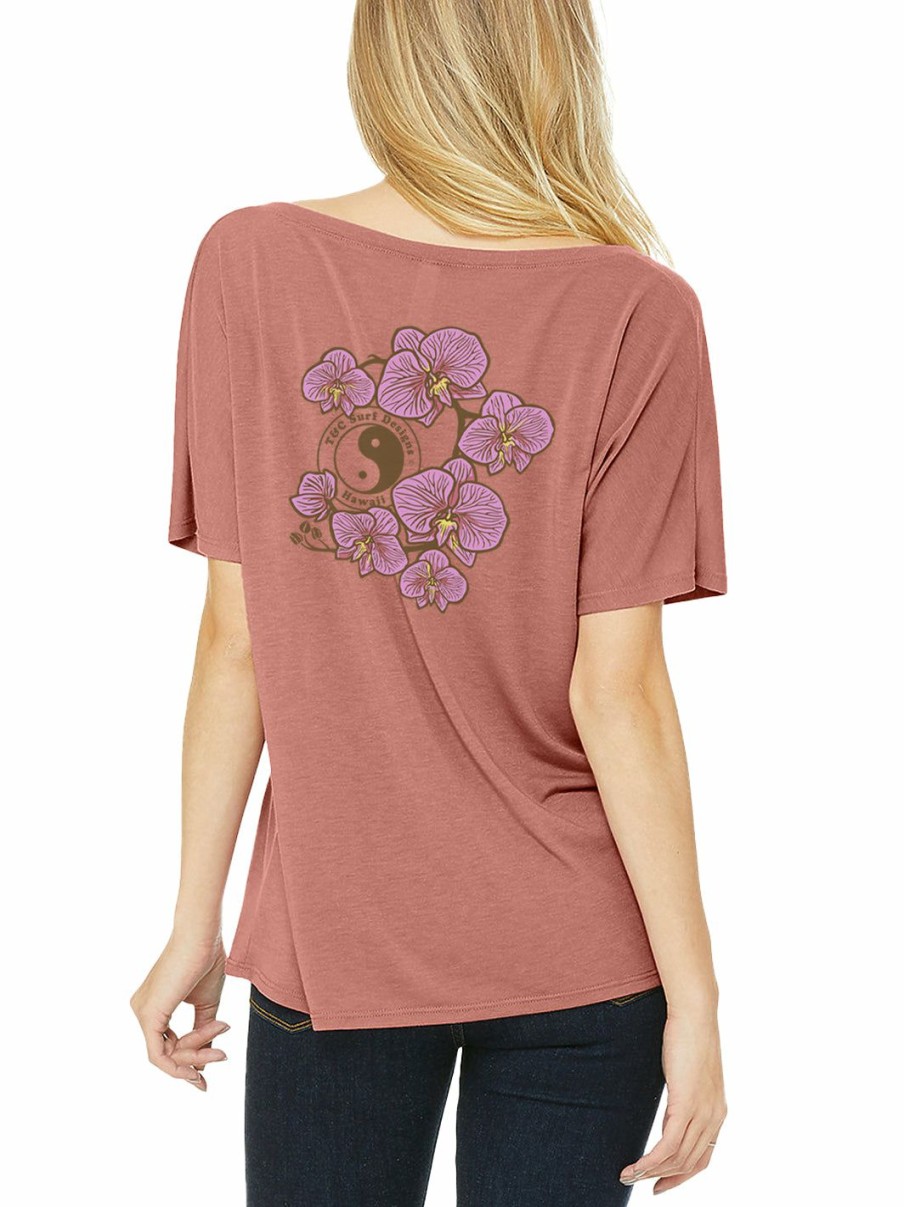 Tees * | T&C Surf Orchid Slouchy V Tee Lower Prices