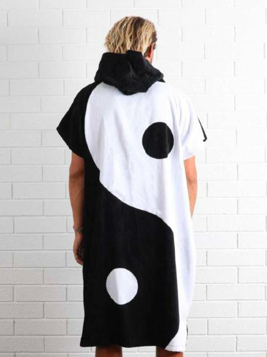 Hoodies * | T&C Surf Australia Yin Yang Hooded Towel Poncho Attractive