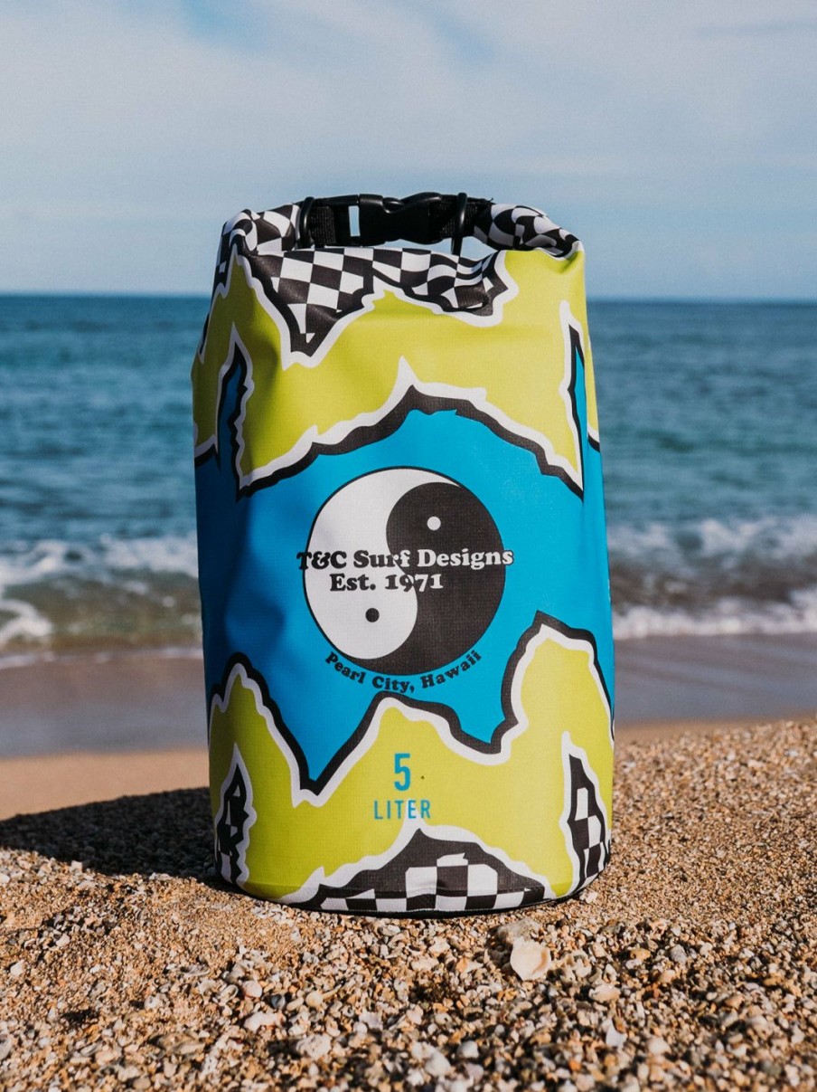 Accessories * | T&C Surf Zig Zag Air 5L Dry Bag Hot Sale Blue