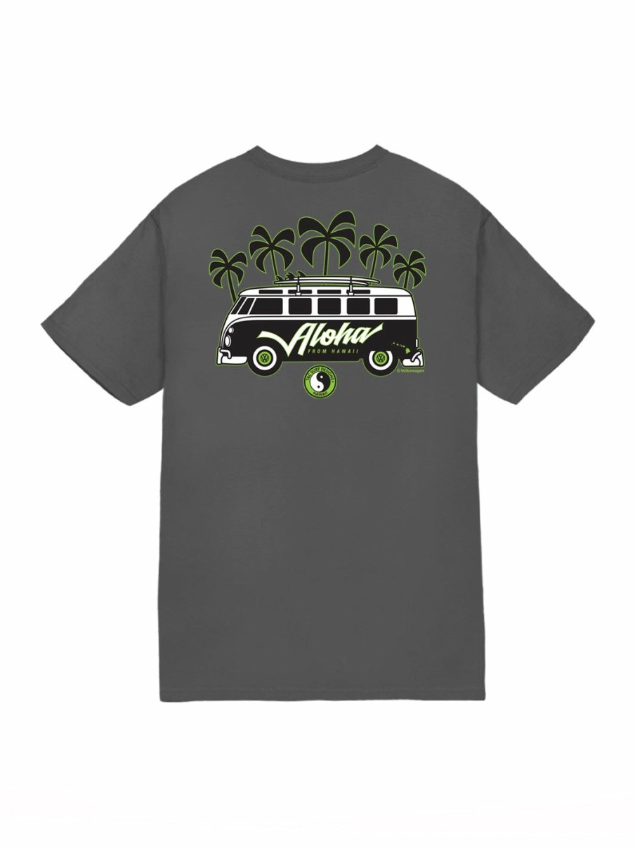 Tees * | T&C Surf Aloha Script Volkswagen Bus Jersey Tee Promotions