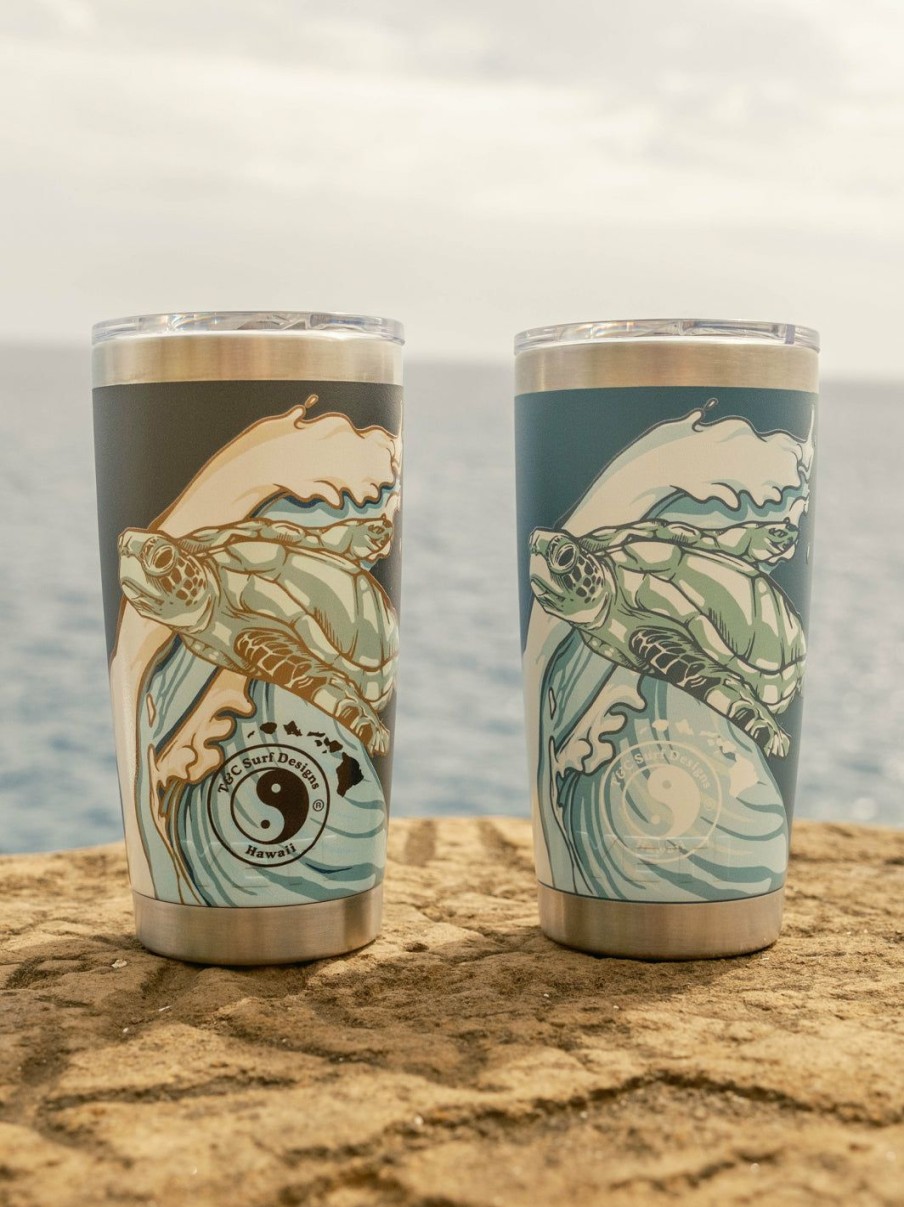 Accessories * | T&C Surf 20 Oz Malama Honu Tumbler Yeti Crazy Deals Charcoal