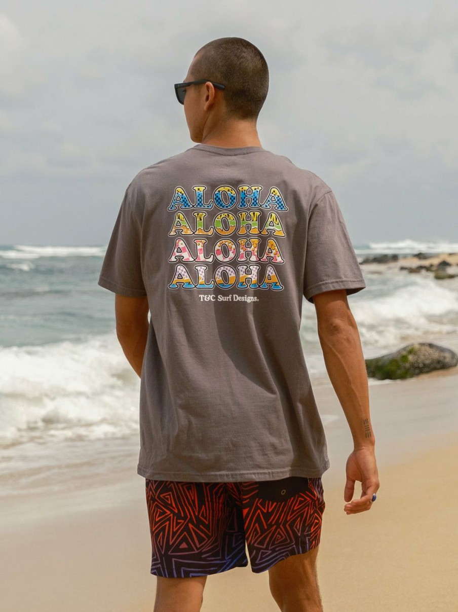 Tees * | T&C Surf Old School Aloha Jersey Tee Hot Sell