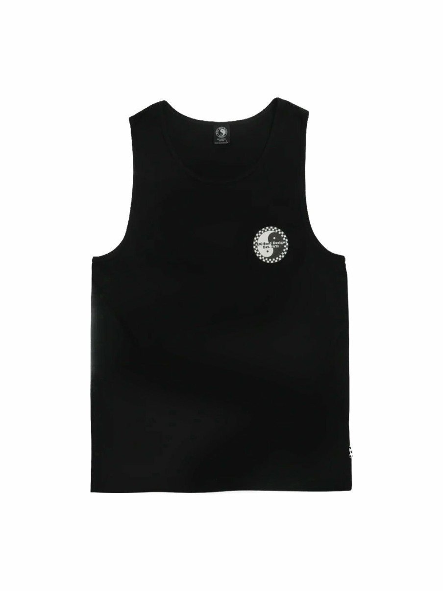 Tanks & Shorts * | T&C Surf Australia Iconic Checker Tank Black Online Store