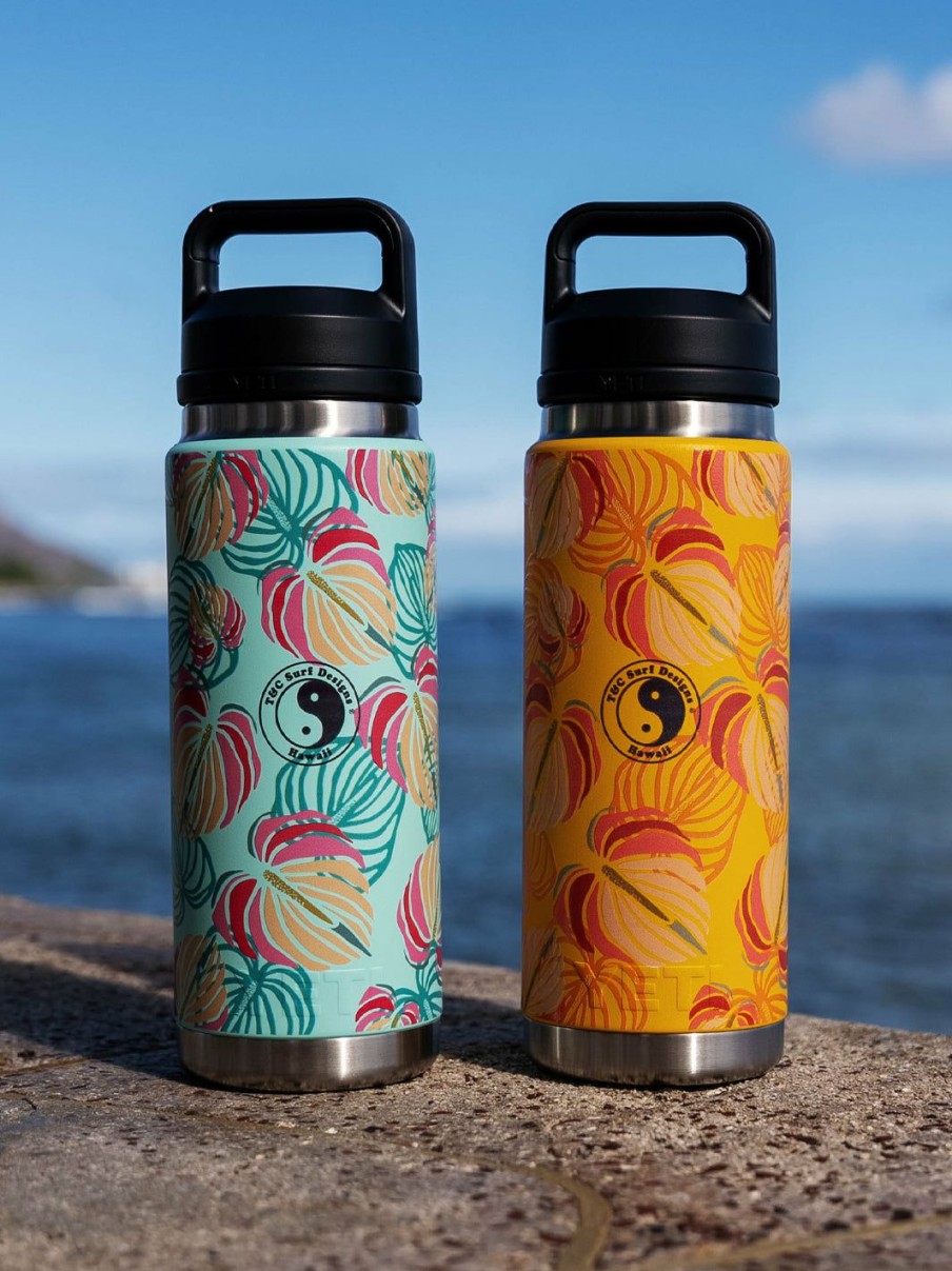 Accessories * | T&C Surf 26 Oz Anthurium Rambler Yeti Bottle With Chug Cap Premium