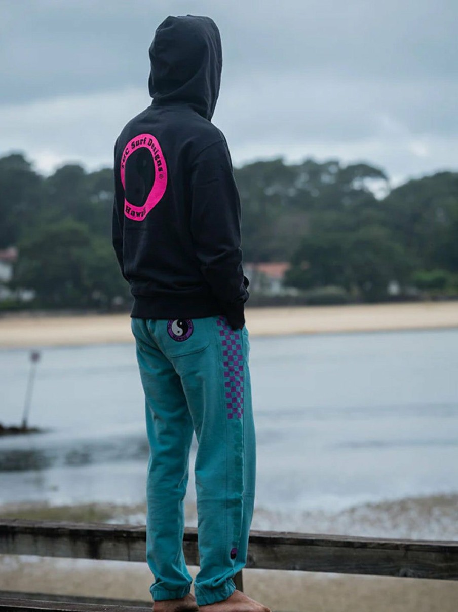 Hoodies * | T&C Surf Europe Yin Yang Hoodie Washed Black High Quality