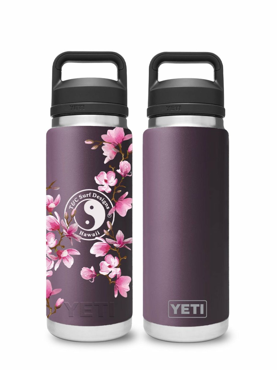 Accessories * | T&C Surf 26 Oz Cherry Blossom Rambler Yeti Bottle With Chug Cap Special Offers