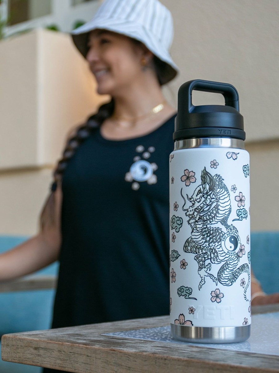 Accessories * | T&C Surf 26 Oz Cherry Dragon Rambler Yeti Bottle With Chug Cap Gift Selection