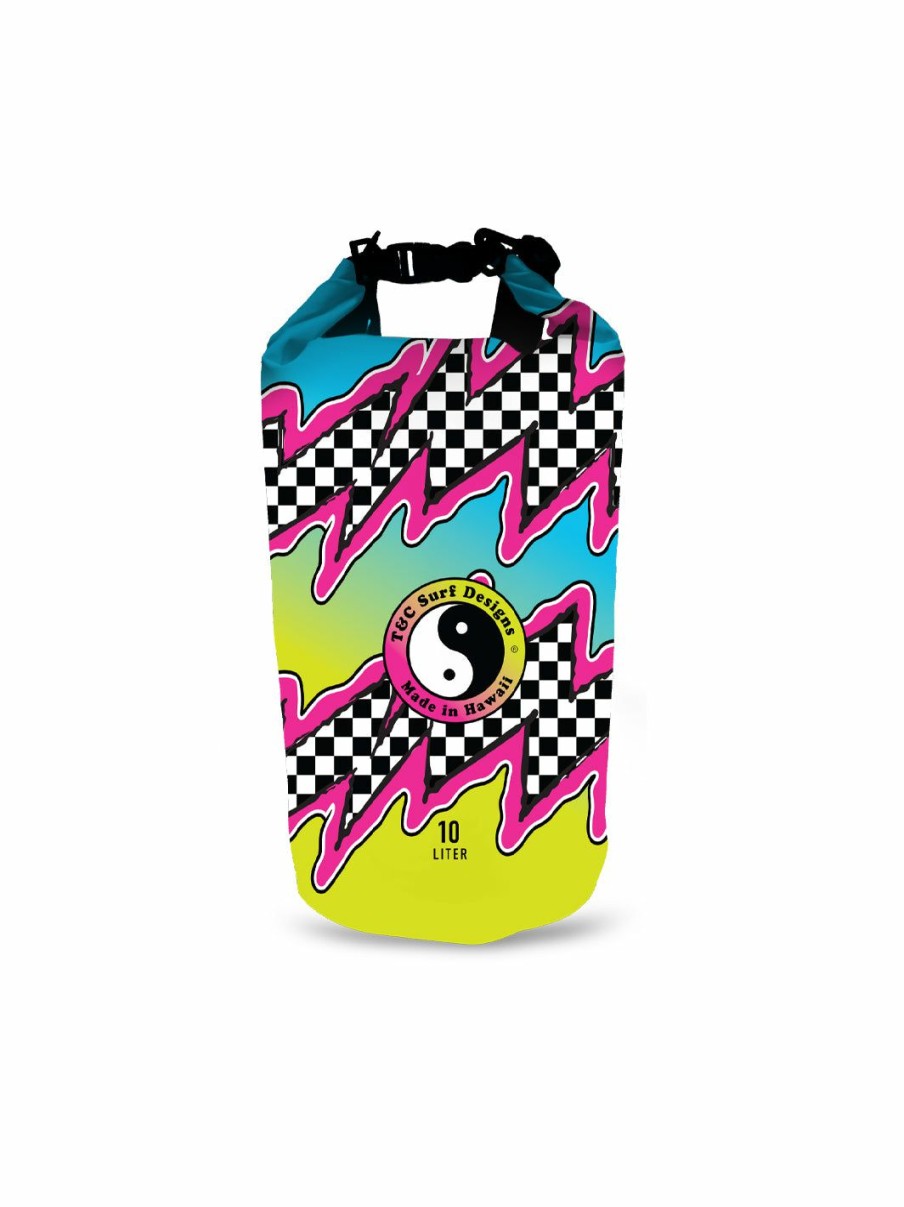 Accessories * | T&C Surf Zig Zag Air 10L Dry Bag Bargain Sale Yellow