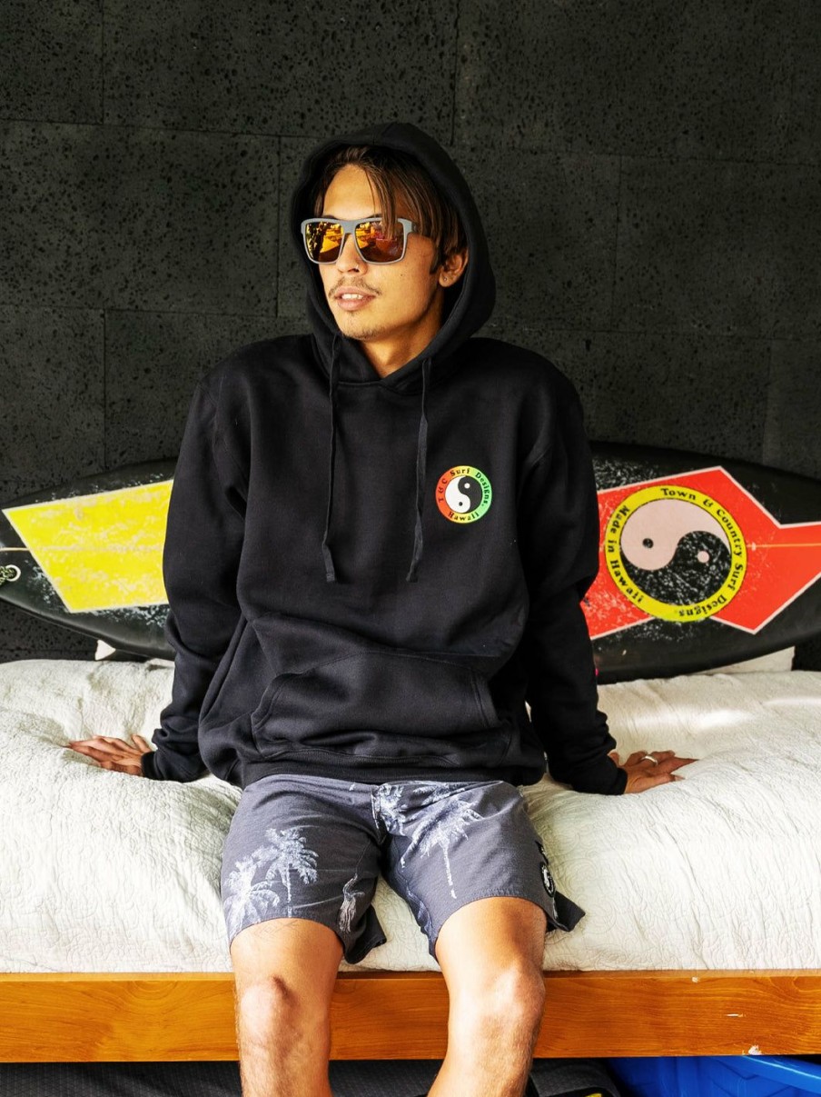 Hoodies * | T&C Surf Australia Og Pop Hoodie Black Fade Sale Online