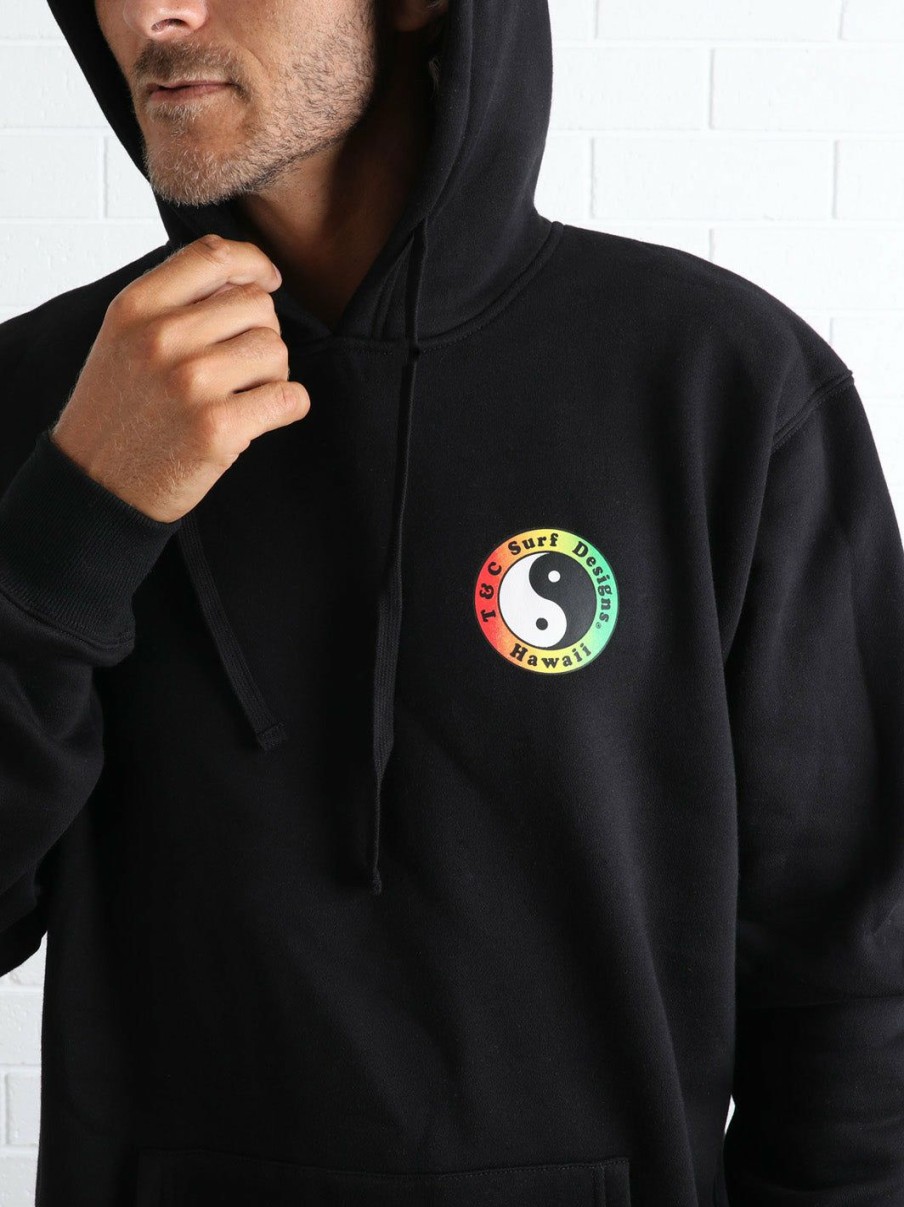 Hoodies * | T&C Surf Australia Og Pop Hoodie Black Fade Sale Online